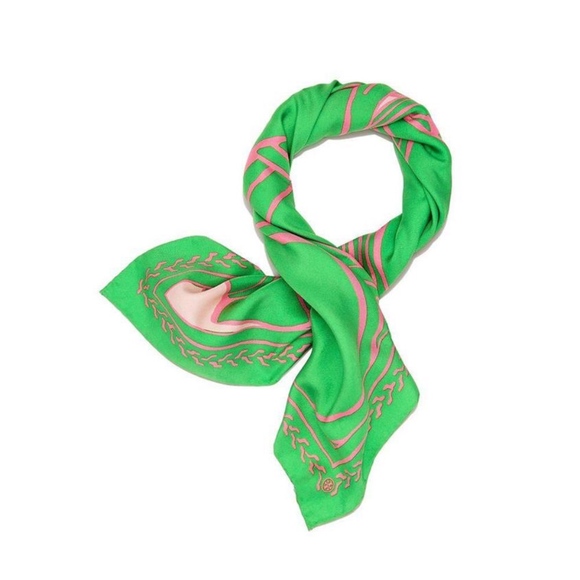 Tory Burch Trocadero Silk Square Scarf/Wrap - Picture 3 of 6